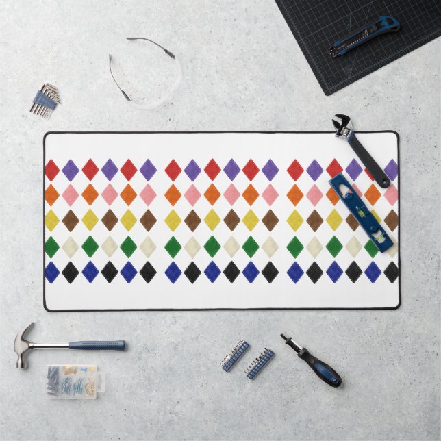 Desk Mat Rainbow Triangles Colorful  (Workstation)