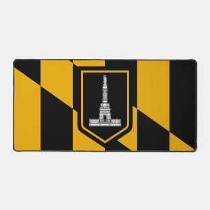 Desk Mat with flag of Baltimore, USA