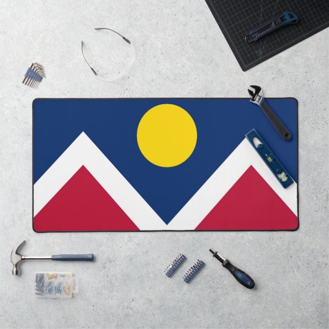 Desk Mat with flag of Denver, USA (Workstation)