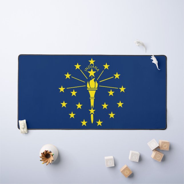 Desk Mat with flag of Indiana, USA (Kids Table)