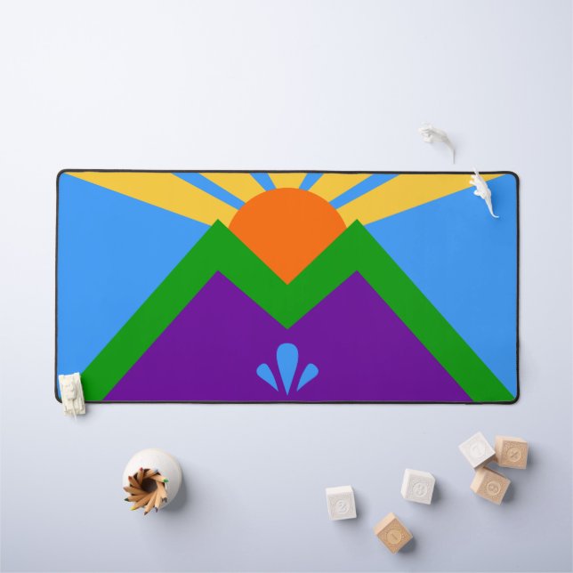 Desk Mat with flag of Manitou Springs, USA (Kids Table)