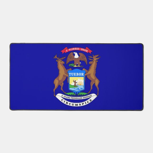 Desk Mat with flag of Michigan, USA (Front)