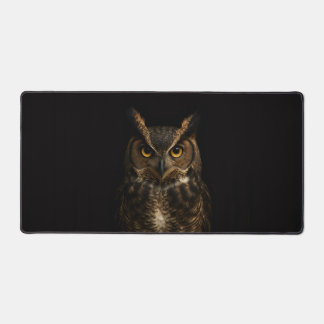 Desk Mat with Golden Eye Owl