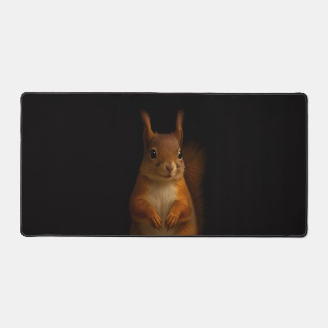 Desk Mat with Tropical Red Squirrel (Front)