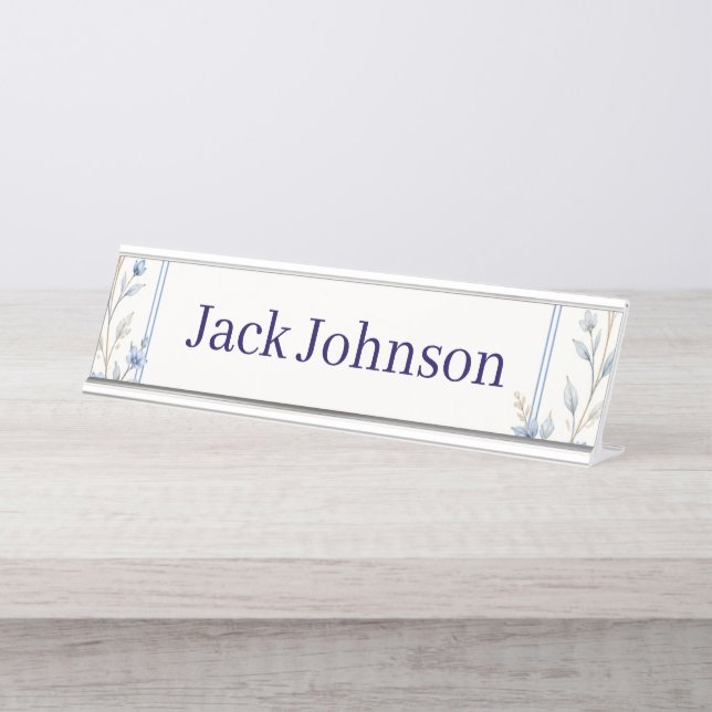 Desk Name Custom – Minimal Office Nameplate Design (Front)