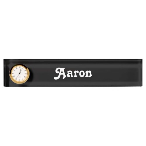 Desk Name Plate Aaron