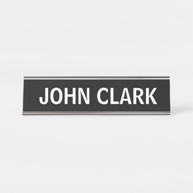 DESK NAME PLATE SIMPLE BASIC CUSTOM (Front)