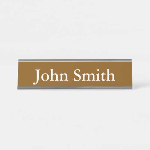 Desk Name Plate, Standard (2" x 8"), Silver Plate