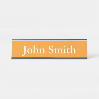 Desk Name Plate, Standard (2" x 8"), Silver Plate