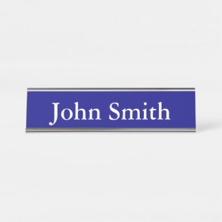 Desk Name Plate, Standard (2" x 8"), Silver Plate
