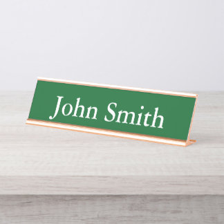 Desk Name Plate, Standard (2" x 8"), Silver Plate