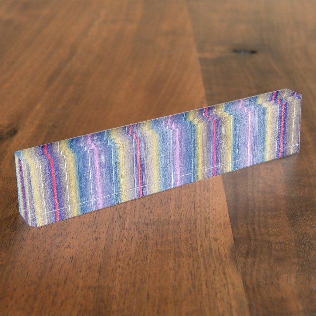 Desk Name Plates colorful wood (Side)