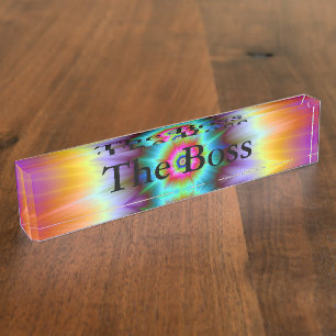Desk Nameplate Color Explosion