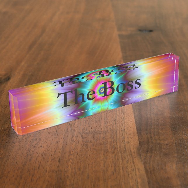 Desk Nameplate Color Explosion (Side)