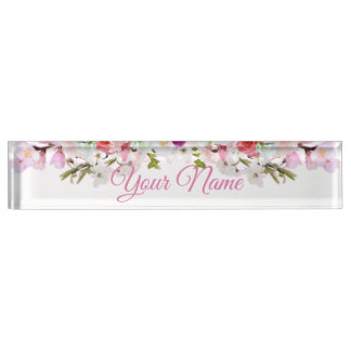 Desk Nameplate - Flower