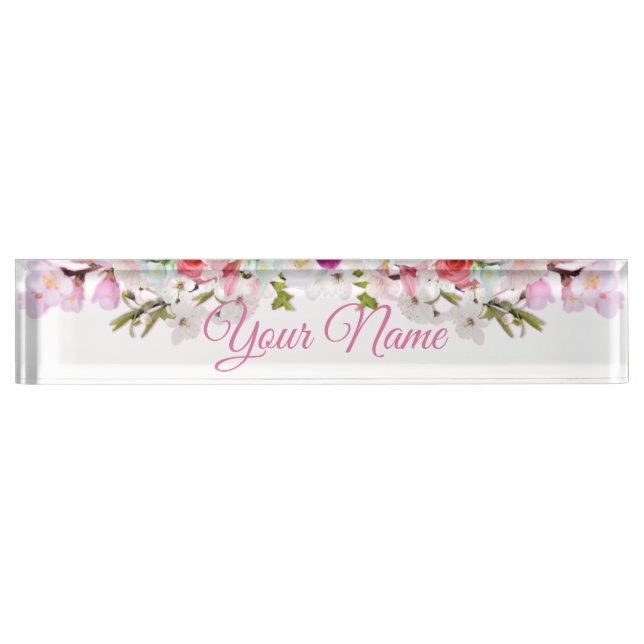 Desk Nameplate - Flower (Front)