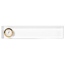 Desk Nameplate with clock