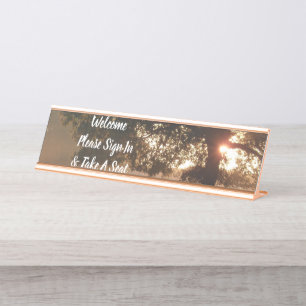 Desk Office Sun Tree Name Design Destiny'S Destiny Plate