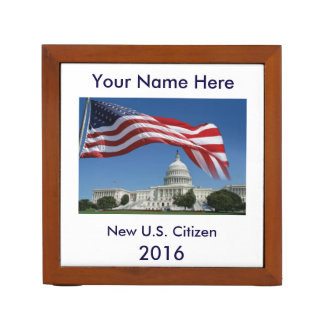 Desk Organizer for New U.S. Citizen