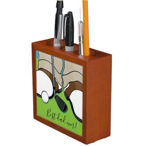 Desk Organizer Golfer on the Green