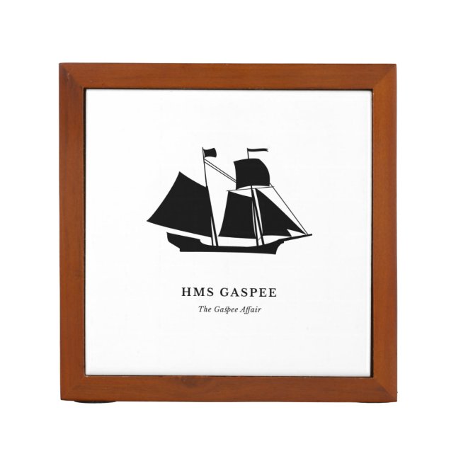 Desk Organizer — HMS Gaspee (Front)