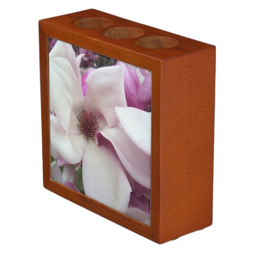 Desk Organizer _ Saucer Magnolia Bloom