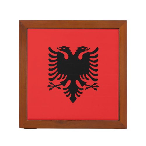Desk organizer with Flag of Albania