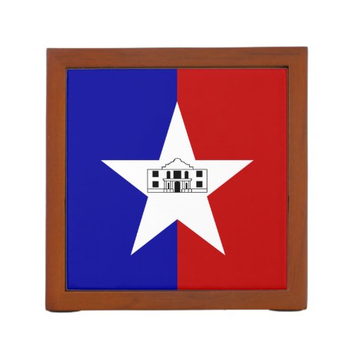 Desk organizer with Flag of San Antonio