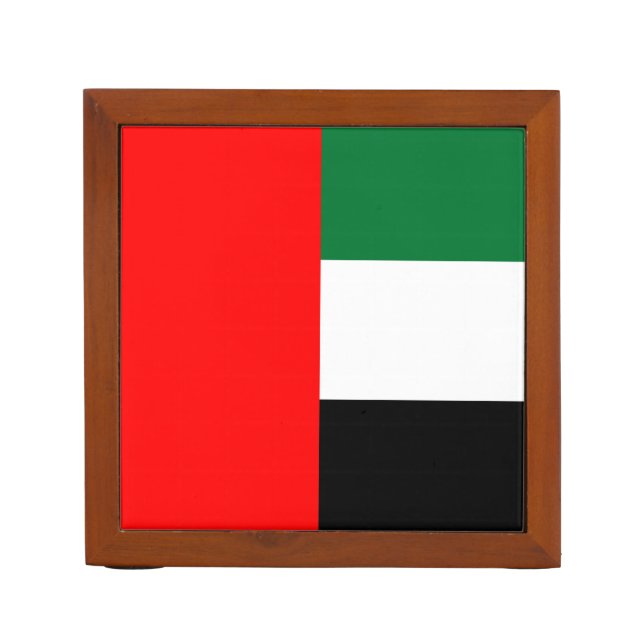 Desk organizer with Flag of United Arab Emirates (Front)