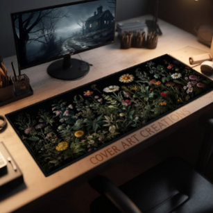 Desk Pad, Wildflowers Cottagecore Style,  Desk Mat