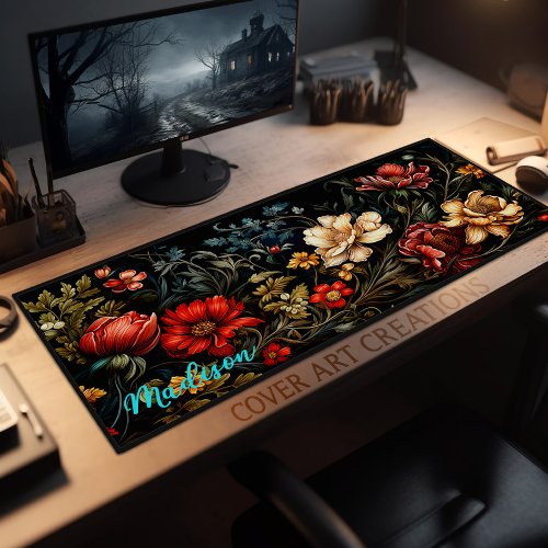 Desk Pad Wildflowers In The Dark Personalized Desk Mat