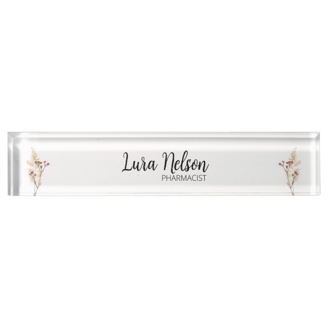 Desk Plaque - Personalized Acrylic Name Plate for  (Front)