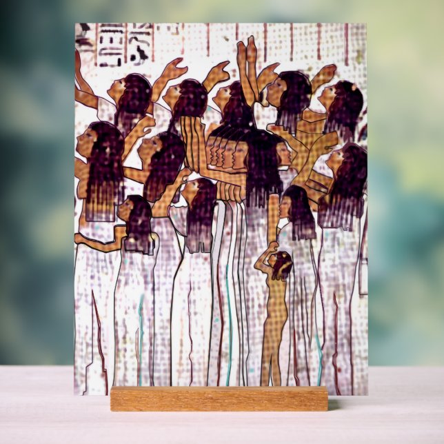 Desk top Acrylic Egyptian Art Sign (Neutral)