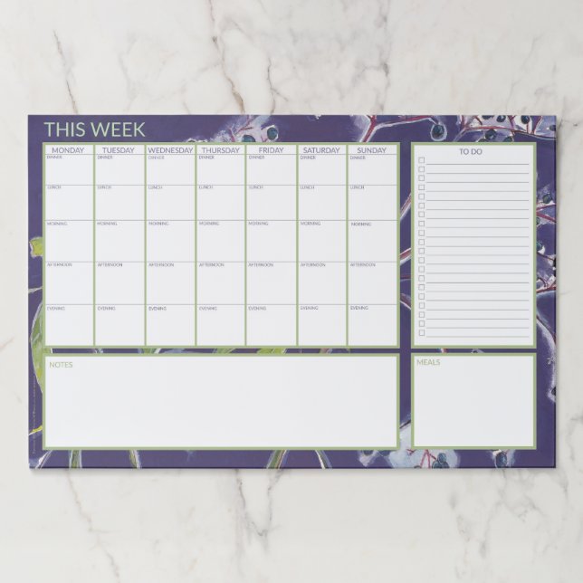 Desk Weekly Planner Tear Away Paper Pad (Front)