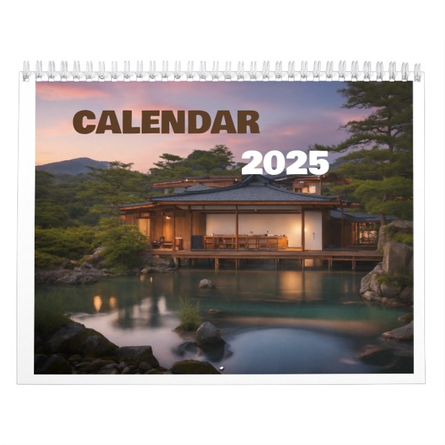 Desktop calendar 2025 nature view (Cover)