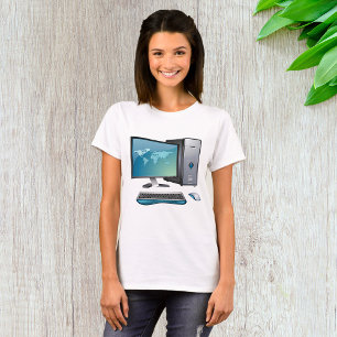 Desktop Computer with Monitor, Keyboard and Mouse T-Shirt