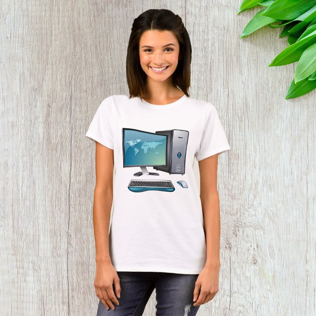 Desktop Computer with Monitor, Keyboard and Mouse T-Shirt (Creator Uploaded)