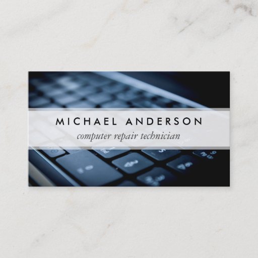 Customizable Desktop Laptop Computer Repair Technician Business Card