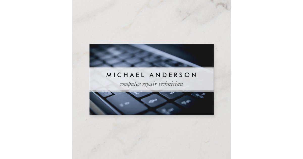 Desktop Laptop Computer Repair Technician Business Card ...