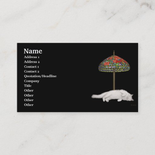 Customizable Desktop Sun Lamp Profile Card Business Card Templates
