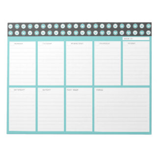 Desktop Weekly Organizer Note Pad