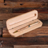 Desktop Wooden Case and Pen (Inside)