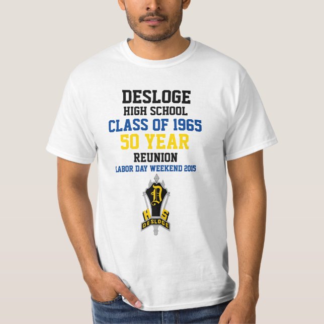 DESLOGE HIGH SCHOOL CLASS OF 65 T-Shirt (Front)