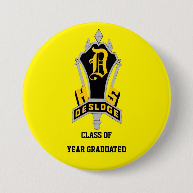 DESLOGE HIGH SCHOOL PINBACK BUTTON (Front)