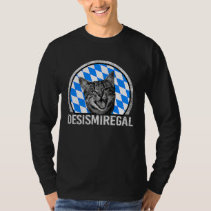 Desmiregal T  with German Text Des is mir egal Gra T-Shirt