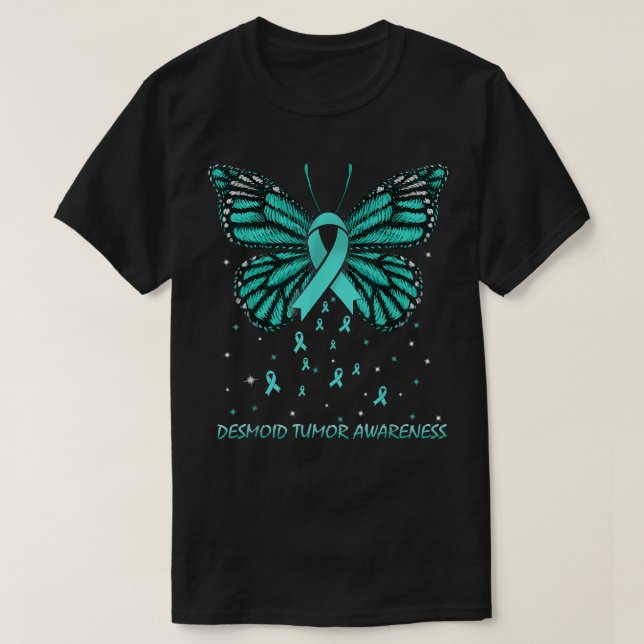 Desmoid Tumor Awareness Butterfly  T-Shirt (Design Front)