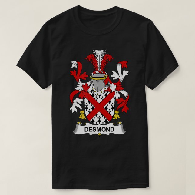 Desmond Coat of Arms  Family Crest  T-Shirt (Design Front)