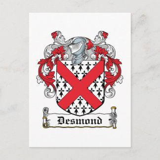 Desmond Family Crest Postcard