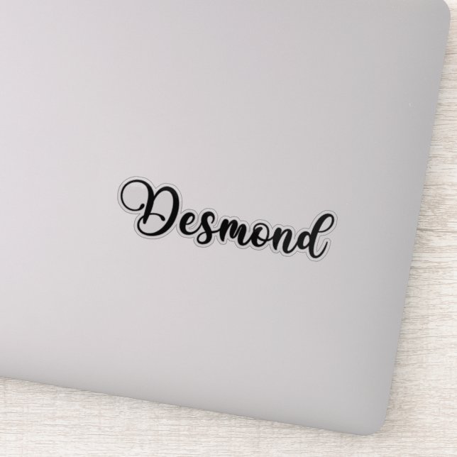 Desmond Name - Handwritten Calligraphy Sticker (Detail)