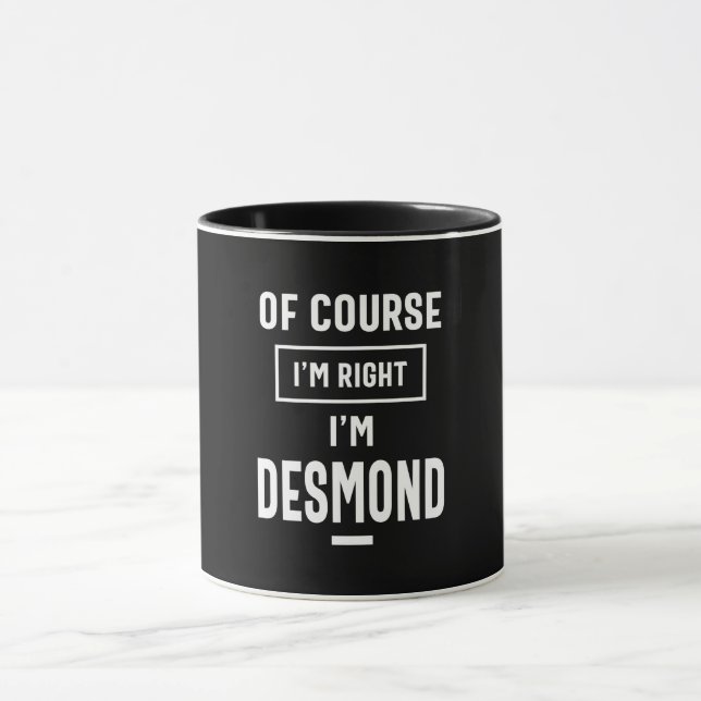 Desmond Personalized Name Birthday Gift Mug (Center)